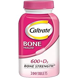 Caltrate 600 Plus D3 Calcium and Vitamin D Supplement Tablets, Bone Health Supplements for Adults - 200 Count