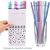 Dakoufish 11 Inch Reusable Tritan Plastic Straws, Replacement Glitter Sparkle Drinking Straws for 24 oz-40 oz Mason JarsTumblers,Dishwasher safe,Set of 12 with Cleaning Brush6color,11inch
