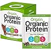 Orgain Organic Plant Based Protein Powder Travel Pack, Vanilla Bean - Vegan, Low Net Carbs & Organic Plant Based Protein Powder Travel Pack, Creamy Chocolate Fudge - Vegan, Low Net Carbs, 10 Count
