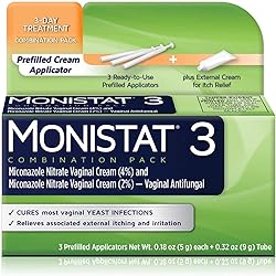 Monistat 3-Day Yeast Infection Treatment, Pre-Filled Cream Applicators