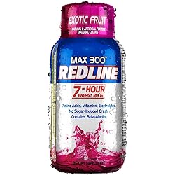 vpx Redline Power Rush 7-Hour Energy Max 3001 Shot Supplement, Exotic Fruit, 2.5 Ounce Pack of 12