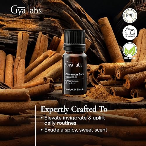 Gya Labs Cinnamon Bark Essential Oil 10ml - Spicy, Sweet Scent