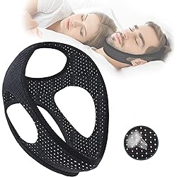 Evsfoex Anti Snoring Chin Strap to Keep Mouth Closed for Men and Women Chin Strap for Cpap Users Snoring Solution Snoring Chin Strap for Better Sleep Black