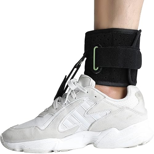 Adjustable Drop Foot Brace Foot Up Afo Brace Unisex Fits for RightLeft Foot Orthosis Ankle Brace Support, Improve Walking Gait, Effective Relieve Pain for Achilles Tendon Black