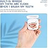 TAISHAN UV Sanitizer Toothbrush Case，Rechargeable Portable Mini Holder with Mirror,Kills 99.9% of Germs，Fits All Toothbrushes for Electric and Manual,Safety Feature Home Travel, White