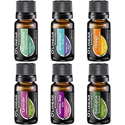 Essential Oils Set - Top 6 4 Oils & 2 Blends Essential Oils for Diffusers for Home, Aromatherapy Humidifiers and Soul - Stress Relief, Serenity Sleep, Peppermint Oil, Orange, Lavender, Eucalyptus
