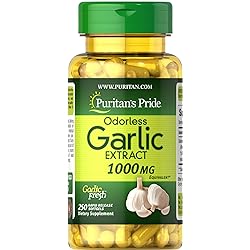 Puritan's Pride Odorless Garlic 1000 Mg Rapid Release Softgels, 250Count