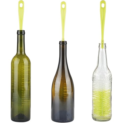 ALINK 16” Long Bottle Brush Cleaner for Washing WineBeerSport WellThermosGlass and Long Narrow Neck Sport Bottles