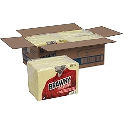 Brawny Yellow 18 Fold Disposable Dusting Cloth by GP PRO Georgia-Pacific, 24" Length x 17" Width, 29616 Case of 4 Packs, 50 Cloths per Pack