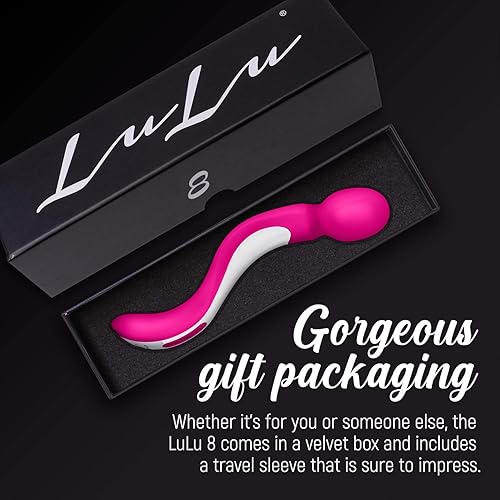LuLu 8 Powerful Handheld Electric Back Massager for Women - Strong Personal Magic Massage for Sports Recovery, Muscle Aches, Body Pain - 7 Patterns & 3 Speeds - Pink
