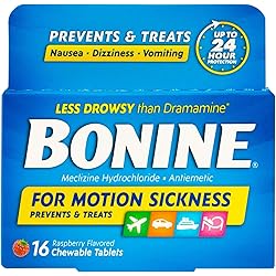 Bonine Motion Sickness Tablets-Raspberry-16 ct