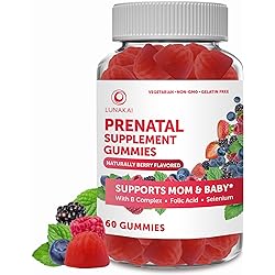 Prenatal Vitamin Gummies for Women with Iron and Folic Acid - Chewable, Non-GMO Prenatal Gummy Vitamins - Gelatin Free Multivitamin Prenatals Without Corn Syrup 30 Day Supply