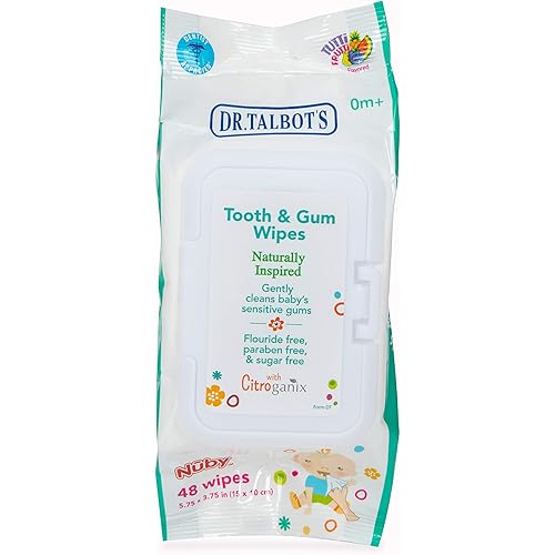 Dr. Talbot's Baby Tooth and Gum Wipes Naturally Inspired With Citroganix, 2-pack, 96 count