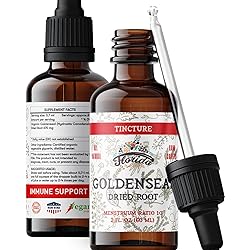 Goldenseal Root Tincture, Organic Goldenseal Extract Hydrastis Canadensis Health Supplement, 2 oz, 680 mg