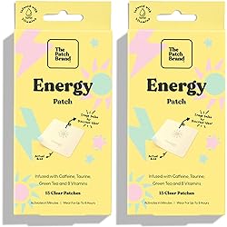 The Patch Brand Energy Patches | Supports Energy with Caffeine and B5 and B3 | All Natural Vitamins & Mineral Patch Plant Based and Cruelty Free Water Resistant Patches That Last All Day