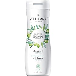 ATTITUDE Nourishing Body Wash, for Dry & Sensitive Skin, EWG Verified, Hypoallergenic, Vegan, Cruelty Free, Olive Leaves, 16 Fl Oz 11293