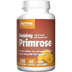 Jarrow Formulas Evening Primrose,Promotes Healthy Skin and Immune Function, 1300 mg, 60 Softgels