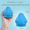 Massage Ball Lacrosse Trigger Point Massager Tool Massage Ball for Back Deep Tissue Trigger Point Myofascial Release Massager Ball Trigger Point Foot Massage Lacrosse Therapy Ball Blue, 1 PCS