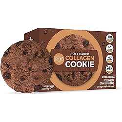 321glo Collagen Protein Cookies, Soft-Baked Cookies, Low Carb and Keto Friendly Treats for Women, Men, and Kids 6-PACK, Chocolate Chocolate Chip