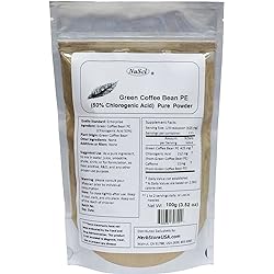 NuSci Green Coffee Bean Extract Powder, Standardized 50% Chlorogenic Acid 100 Grams 3.52 oz