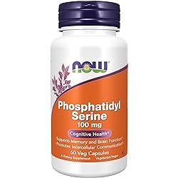NOW Supplements, Phosphatidyl Serine 100 mg with Phospholipid compound derived from Soy Lecithin, 60 Veg Capsules