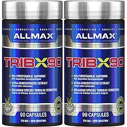 ALLMAX Nutrition Trib X 90 Pure Tribulus Terrestris 750 mg - 90 Capsules 2 Pack