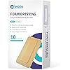 Conkote Silicone Bordered Foam Dressing 2‘’x 5‘’, Water-Resistant & Comfortable, Box of 10 Dressings