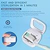 TAISHAN UV Sanitizer Toothbrush Case，Rechargeable Portable Mini Holder with Mirror,Kills 99.9% of Germs，Fits All Toothbrushes for Electric and Manual,Safety Feature Home Travel, White