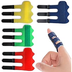 RonJea 4 Pcs Upgraded Trigger Finger Splint: Trigger Finger Brace Support with 3 Adjustable Fixing Belt, Finger Straightener for MiddleRingIndexPinkyThumb, Fits for BrokenStraighteningArthritis