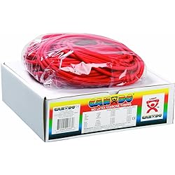 Cando 10-5722 Red Latex-Free Exercise Tubing, Light Resistance, 100' Length