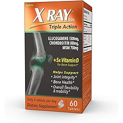 XRay Triple Action Joint Health Supplement with Vitamin D, 60 Count