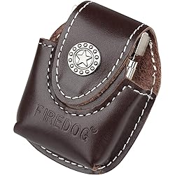 FIREDOG Zippo Pouch, Leather Zippo Lighter Case for Belt