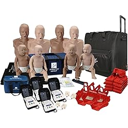 Prestan's Diversity Adult Manikin 4-Pack w. Feedback, Infant Manikin 4-Pack w. Feedback, AED UltraTrainers, Wheeled Carryall, MCR Accessories