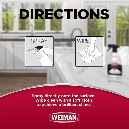 Weiman Quartz Countertop Cleaner and Polish - Clean & Shine Your Quartz Countertops Islands and Stone Surfaces with UV Protection