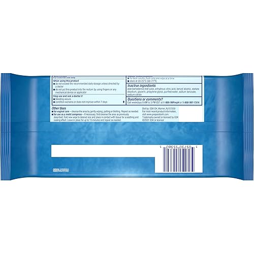 Preparation H Soothing Relief Cleansing & Cooling Wipes, Aloe and Witch Hazel Wipes for Butt Itch Relief - 60 Count