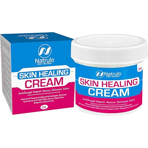 Skin Healing Cream | Natural All Purpose Antibacterial Antiseptic Ointment for Eczema, Itch Relief, Bites, Burns, Diaper Rash, Ringworm, Wound Care | Antifungal Repair Rescue Skincare Salve