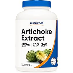 Nutricost Artichoke Extract 600mg 240 Capsules - Gluten Free, Non-GMO, and Vegetarian Friendly