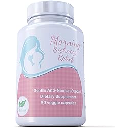 Morning Sickness Relief Vitamin B6 25mg for Pregnancy Related Nausea. Plus Ginger & Zinc. 90 Easy Swallow Veggie Capsules from Maternal Balance