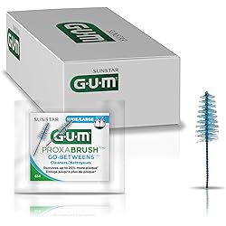 GUM - 614PAZ Proxabrush Go-Betweens Wide Interdental Brush Refills, Item 614 Professional Samples, 2 Refills per Pack, 18 Packs