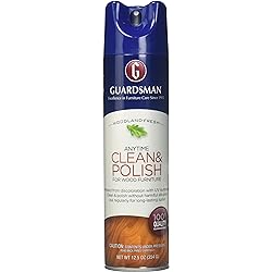 Guardsman 460700 Clean & Polish For Wood Furniture-Silicone Free, UV Protection, Woodland Fresh, 12.5 Oz, 1 Count