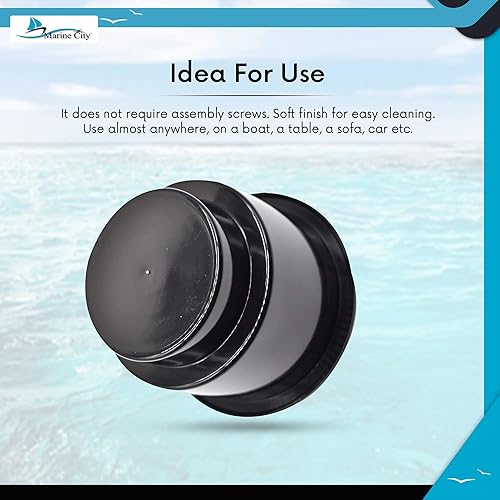 Marine City Black Plastic Cup Drink Holder Without Drain Hole