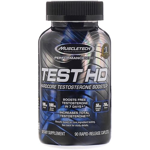 Muscletech Performance Series, Test HD, Hardcore Testosterone Booster, 90 Rapid-Release Caplets