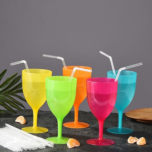 ALINK 500-Pack Clear Flexible Drinking Straws, Plastic Disposable Bendy Straws - 7.75" x 0.23&#34