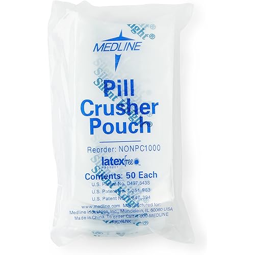 Medline Silent Knight Pill Crusher Pouches Pack of 1000