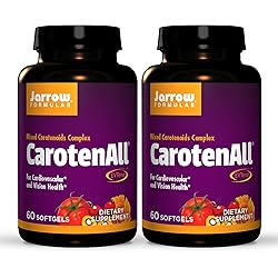 Jarrow Formulas CarotenAll - 60 Softgels, Pack of 2 - Provides Seven Major Carotenoids Found in Fruits & Vegetables to Support Cardiovascular & Vision Health - Up to 60 Servings