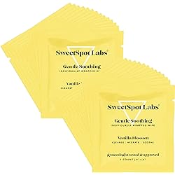 SweetSpot Labs | Feminine Wipes | Individually Wrapped | pH Balanced | Vanilla Blossom, 30 Wipes