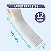 Soft Paper Surgical Tape 1" x 10 Yards, Gentle Adhesion and Hypoallergenic, 12 Rolls