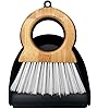 Xifando Mini Broom and Dustpan for Housekeeping-Bamboo Handle Small Broom and Dustpan Set Combination Mini Desktop Sweep, Keyboard Cleaning Brush with Shovel Brush,Round Bamboo Handle