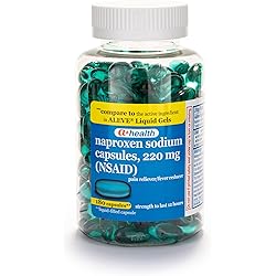 A Health Naproxen Sodium 220 Mg Liquid Gels, Pain RelieverFever Reducer NSAID, Made in USA, 180 Count