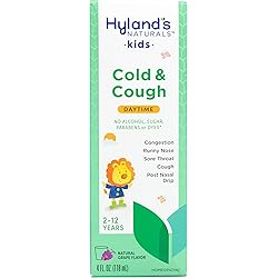 Hyland's Cold Medicine for Kids Ages 2 by Hylands, Daytime for Cough, Decongestant, Allergy Symptom Relief, 4 Fl Oz
